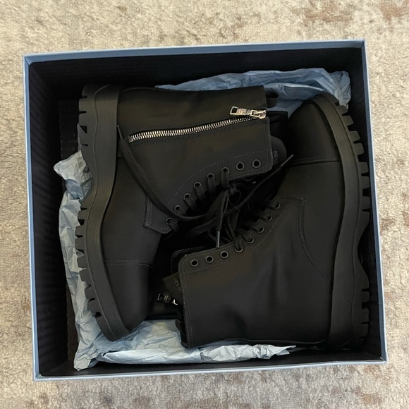 NWT Nylon Prada Combat Boots 37.5 - Picture 7 of 10
